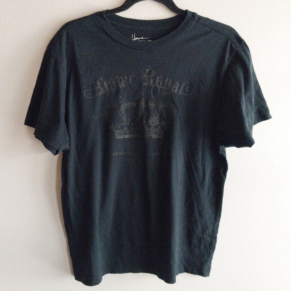 Hause of Howe Vintage Black Pima Cotton "Howe Royal" Graphic T-Shirt